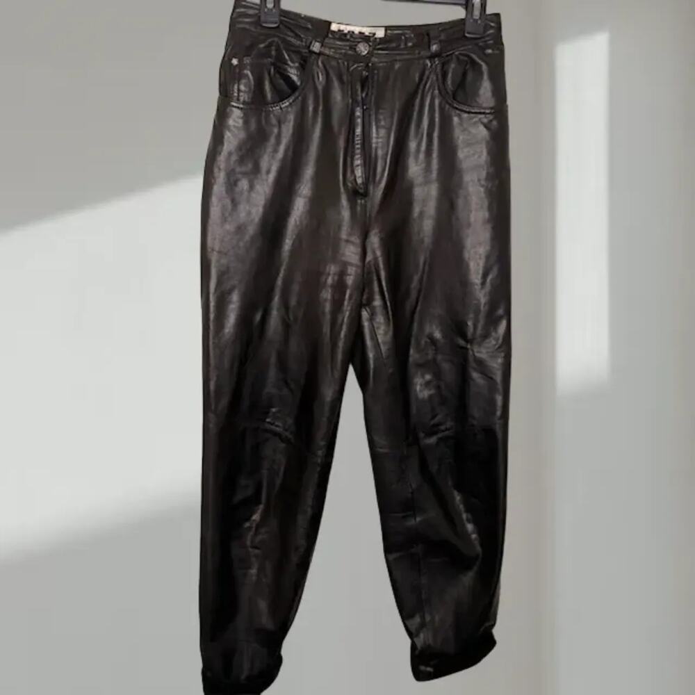 Erez High-Rise Genuine Leather Straight-Leg Pants (Women’s 10)